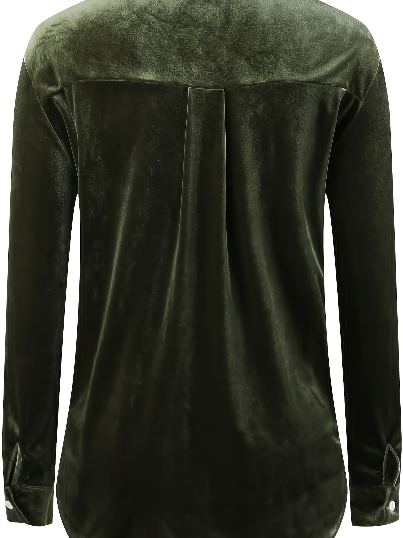 solid patched pockets velvet shirt vintage long sleeve shirt for womens clothing details 4