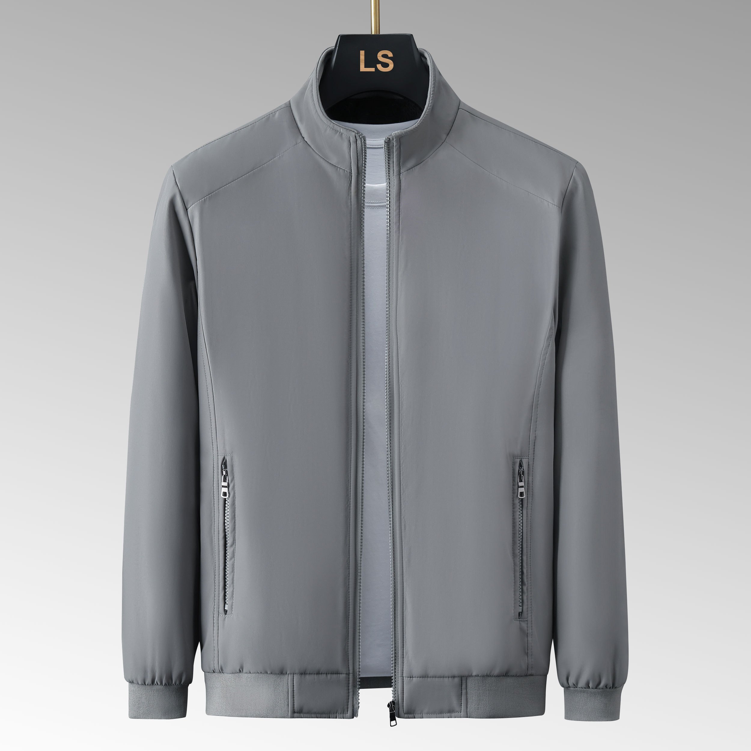 lightweight windbreaker jacket mens casual stand collar zip up jacket coat for outdoor hiking climbing camping cycling details 1