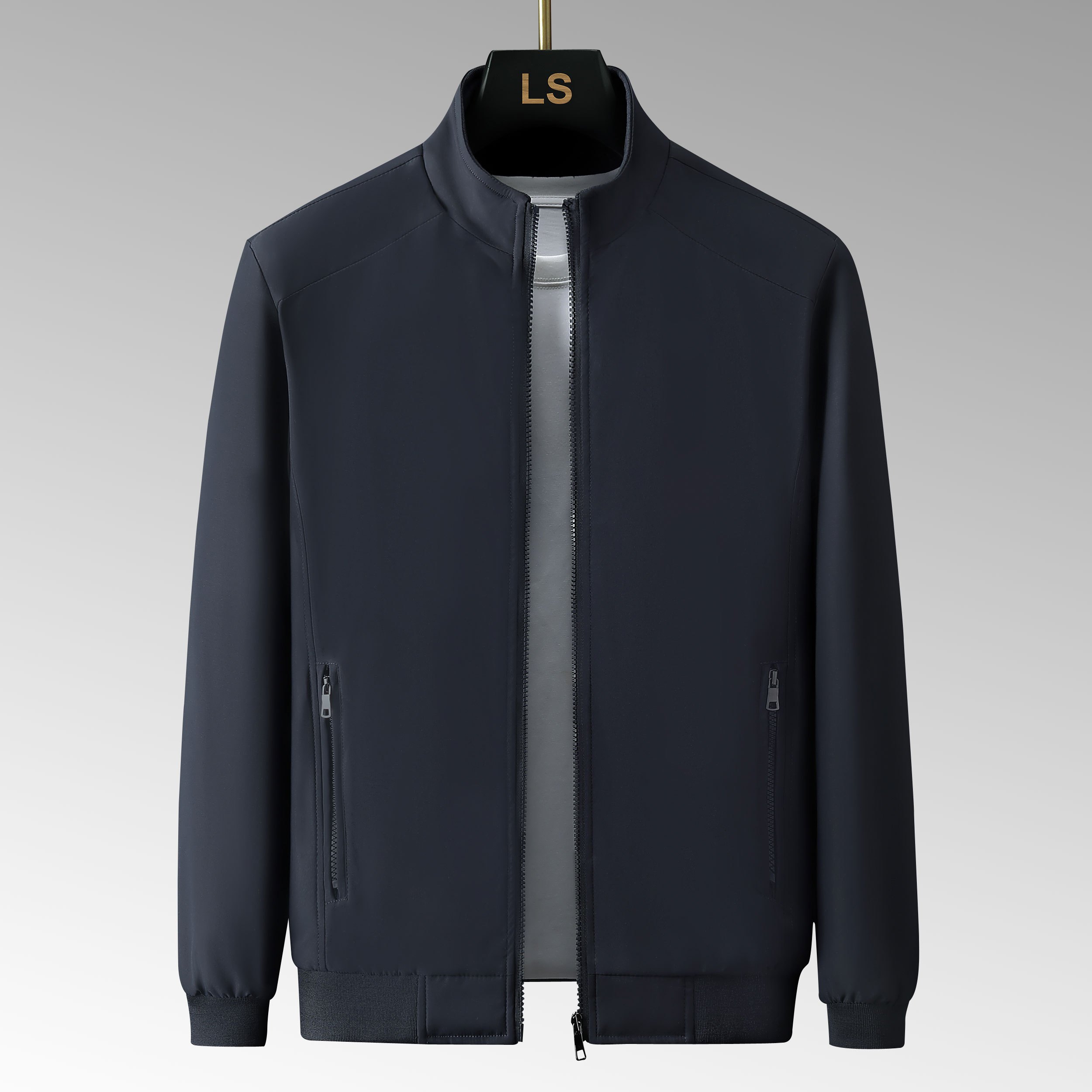 lightweight windbreaker jacket mens casual stand collar zip up jacket coat for outdoor hiking climbing camping cycling details 2