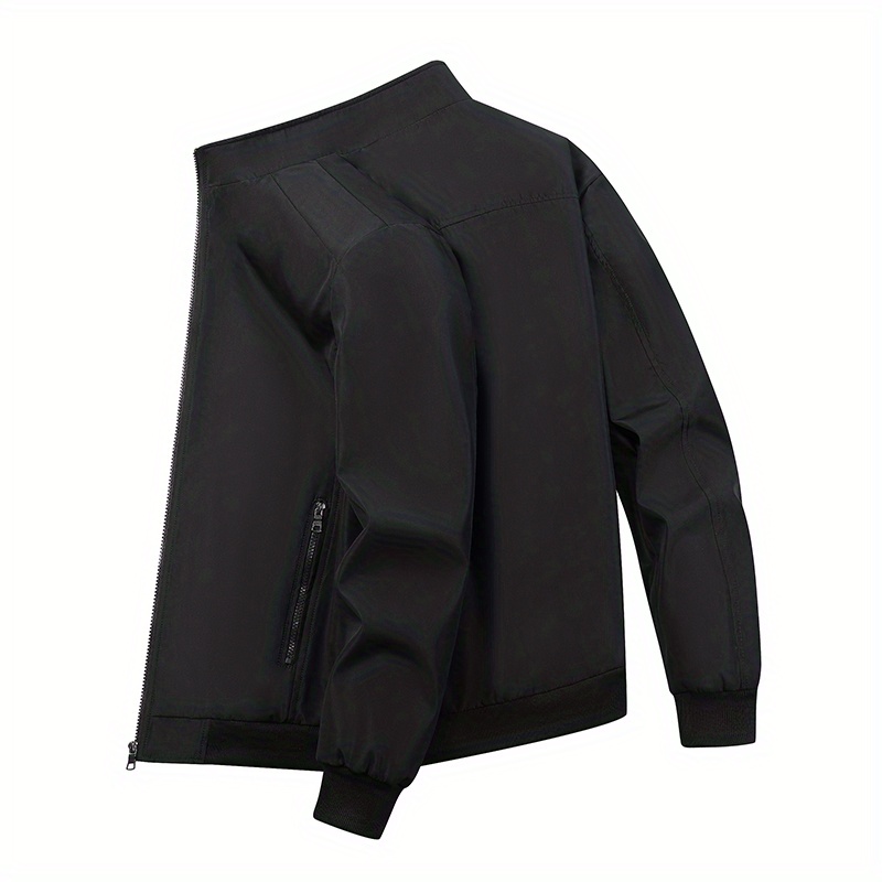 lightweight windbreaker jacket mens casual stand collar zip up jacket coat for outdoor hiking climbing camping cycling details 5